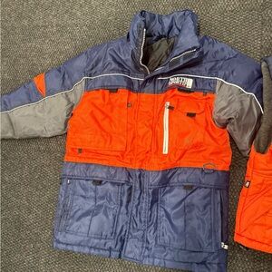 Kids' Navy and Orange Puffer Jacket